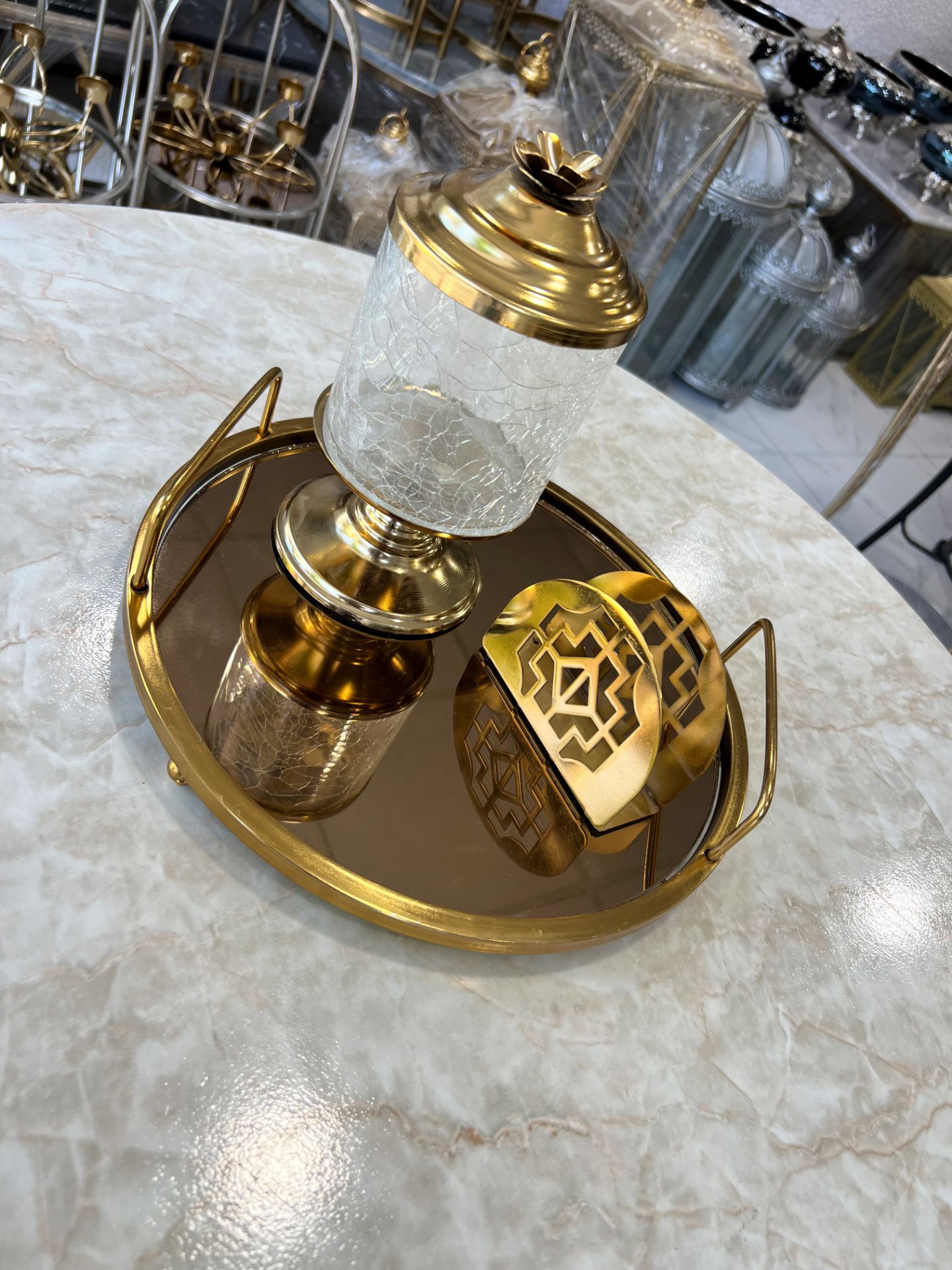 سینی فلزی گرد ساده